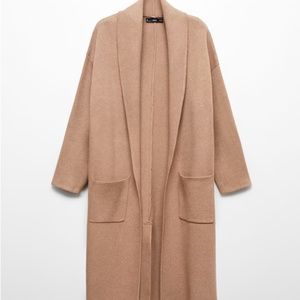 SOLD ✔️ Mango Knit Coatigan - Medium Brown, XS/S